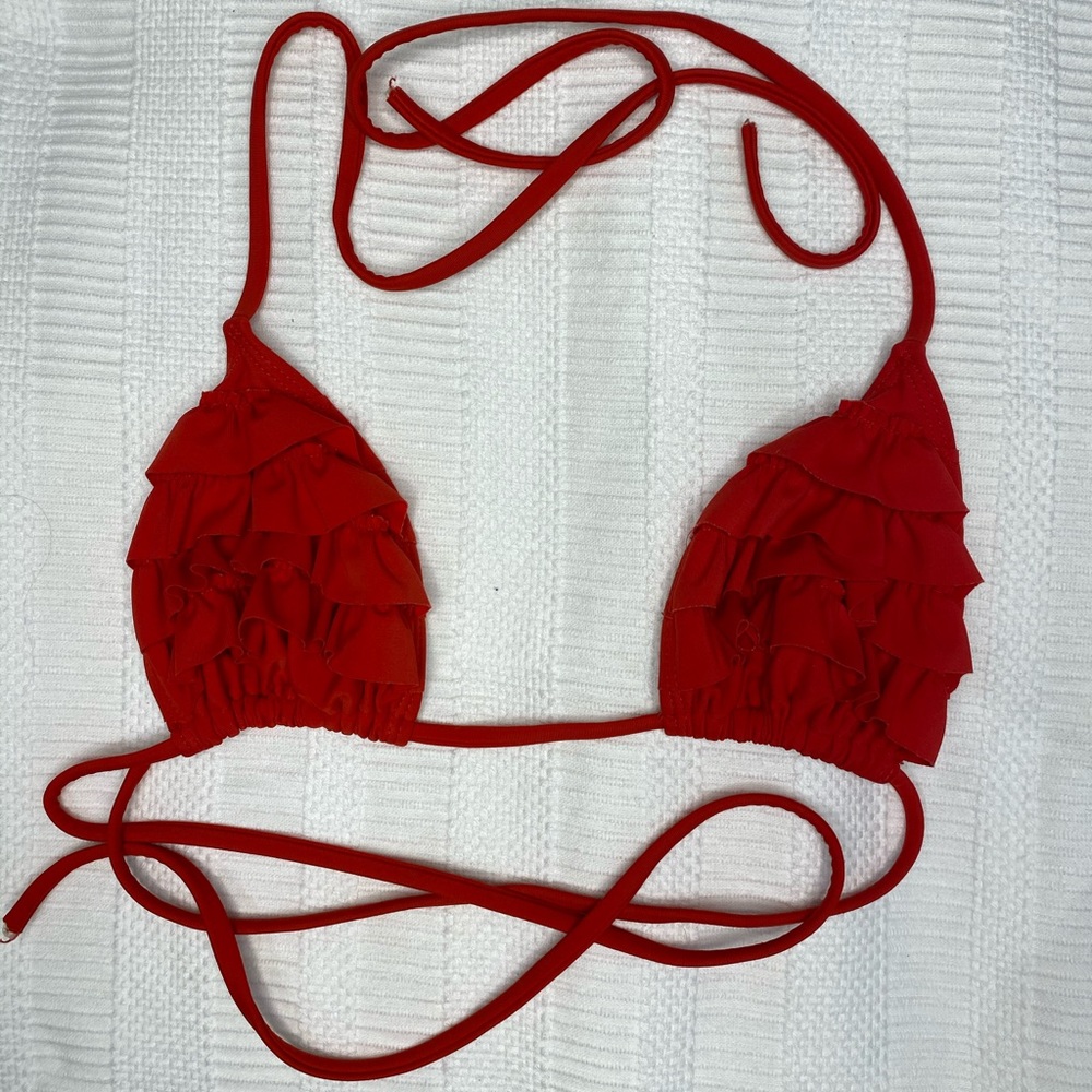 RED HOLLISTER SWIM TOP